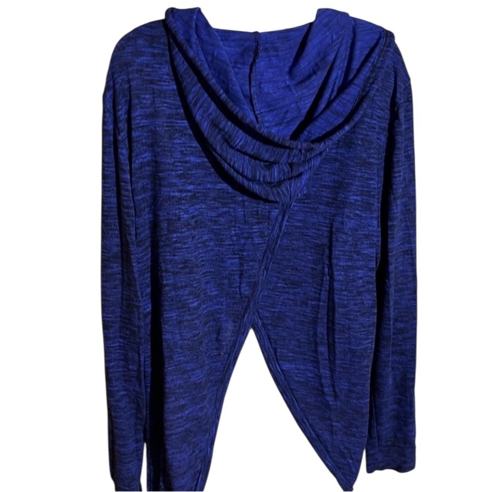 Mossimo Supply Co. size XL violet & black hooded sweater with wrap open back - Picture 6 of 16